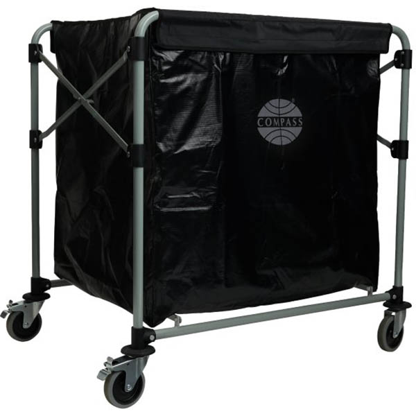 Image for COMPASS COLLAPSIBLE LAUNDRY CART 300 LITRE BLACK/GREY from Albany Office Products Depot