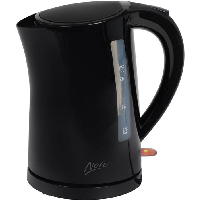 Image for NERO ROLA CORDLESS KETTLE 1.7 LITRE BLACK from Barkers Rubber Stamps & Office Products Depot