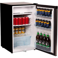 nero bar fridge and freezer 125 litre 490 x 560 x 840mm silver