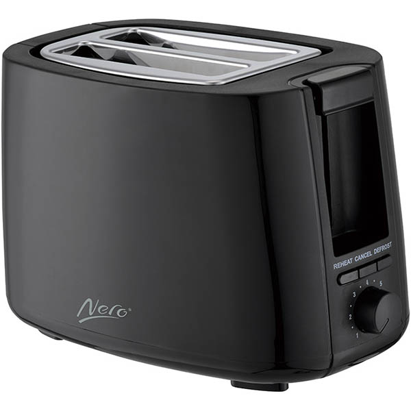 Image for NERO TOASTER 2 SLICE BLACK from MOE Office Products Depot Mackay & Whitsundays