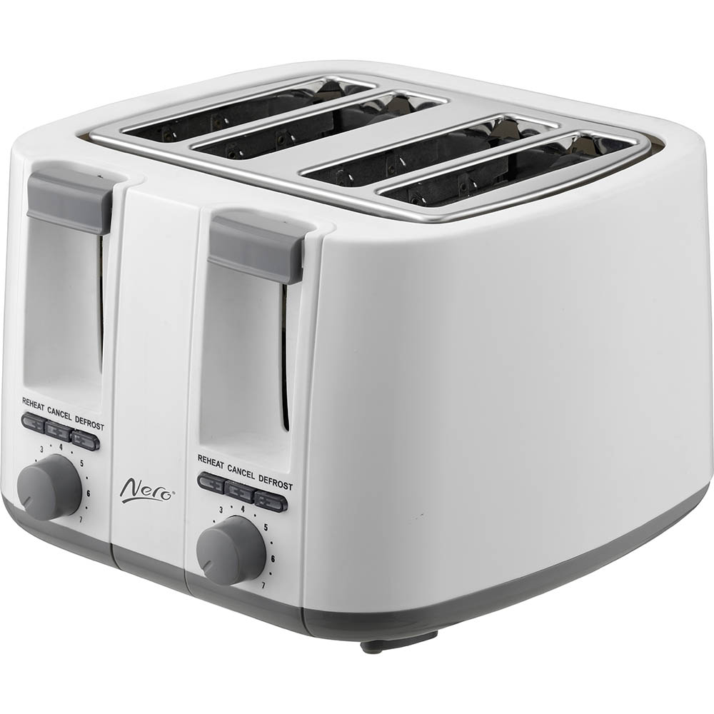 Image for NERO TOASTER 4 SLICE WHITE from Total Supplies Pty Ltd