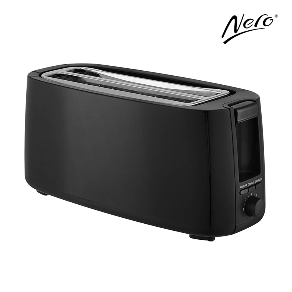 Image for NERO TOASTER 4 SLICE LONG BLACK from Albany Office Products Depot