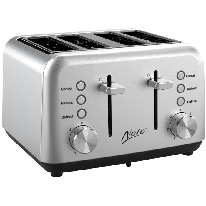 Image for NERO CLASSIC STYLE TOASTER 4 SLICE STAINLESS STEEL from Office Products Depot