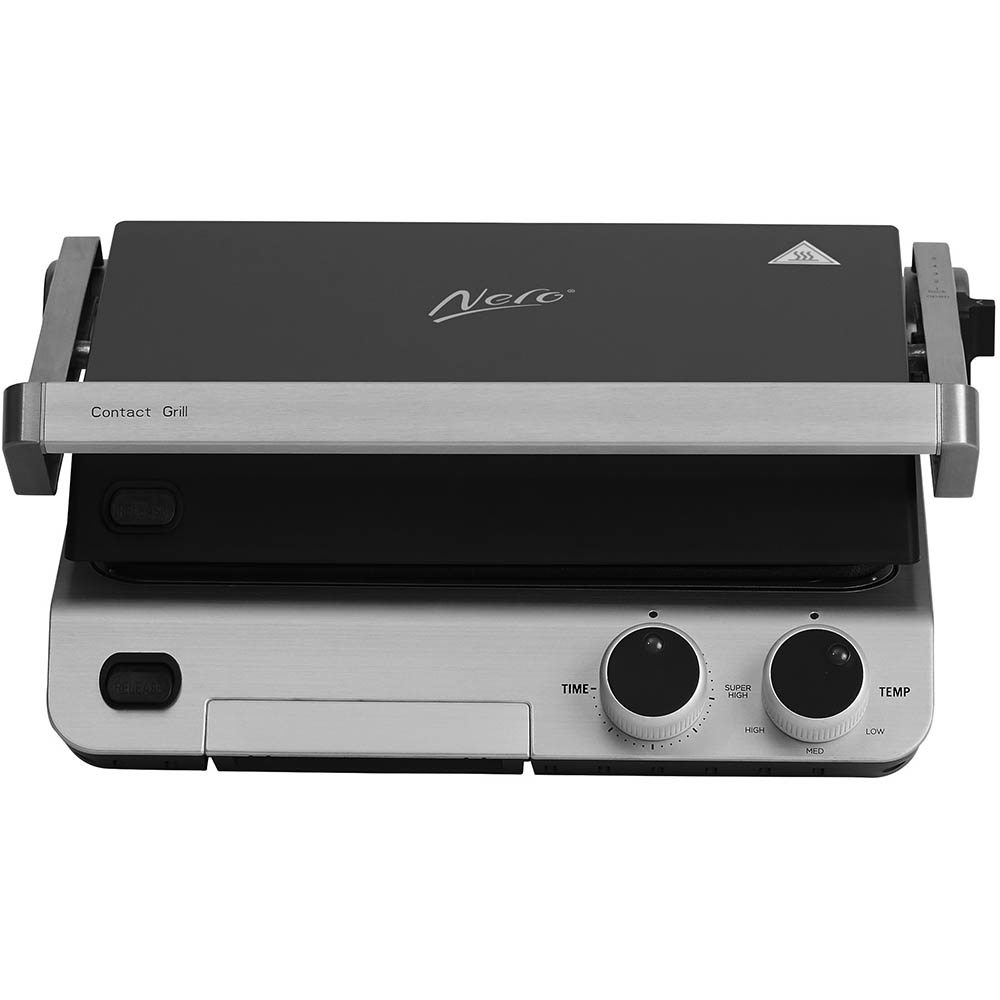 Image for NERO DELUXE SANDWICH PRESS 4 SLICE AND CONTACT GRILL WITH TIMER from Total Supplies Pty Ltd