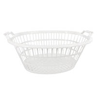 compass oval laundry basket white