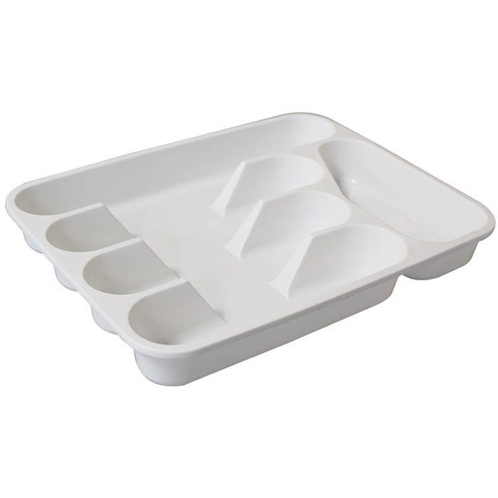 Image for CONNOISSEUR CUTLERY TRAY 5 COMPARTMENT WHITE from OFFICEPLANET OFFICE PRODUCTS DEPOT