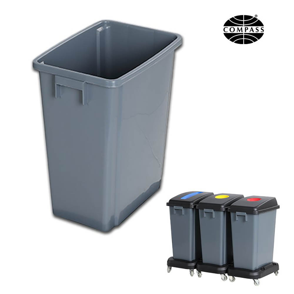 Image for COMPASS RECYCLING BIN 60 LITRE GREY from Margaret River Office Products Depot
