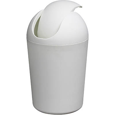 Image for COMPASS BULLET PLASTIC SWING BIN 8 LITRE WHITE from Margaret River Office Products Depot