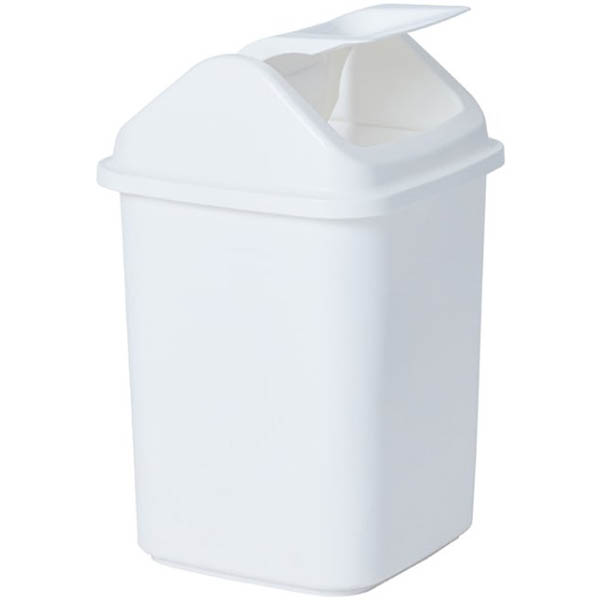 Image for COMPASS RECTANGULAR PLASTIC SWING BIN 20 LITRE WHITE from Margaret River Office Products Depot