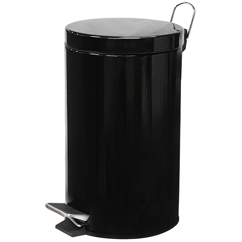 Image for COMPASS PEDAL BIN POWDER COATED 12 LITRE BLACK from Ross Office Supplies Office Products Depot