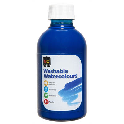 Image for EDUCATIONAL COLOURS WASHABLE WATERCOLOUR PAINT 250ML BLUE from Office Products Depot Gold Coast