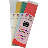 rainbow crepe paper foil 500mm x 1m xmas mix pack 4