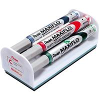 pentel ymwl54 maxiflo magnetic eraser set with 4 markers