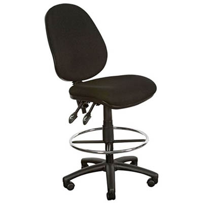 Image for YS DESIGN 08 DRAFTING CHAIR HIGH BACK BLACK from MOE Office Products Depot Mackay & Whitsundays