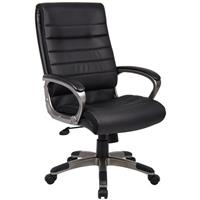 capri executive chair high back arms pu black