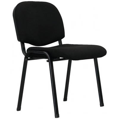 Image for APOLLO VISITOR CHAIR MEDIUM BACK BLACK from Barkers Rubber Stamps & Office Products Depot