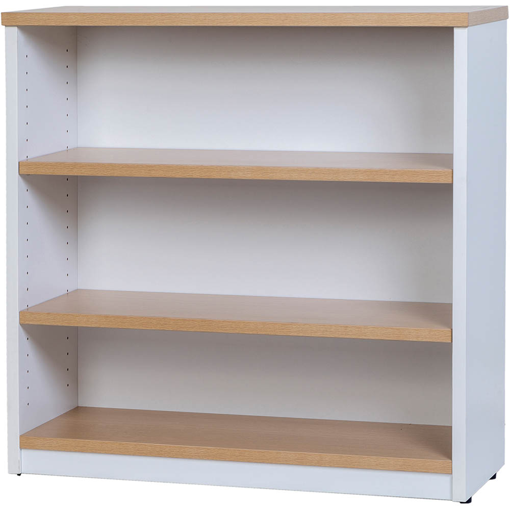 Image for OXLEY BOOKCASE 3 SHELF 900 X 315 X 900MM OAK/WHITE from Office Products Depot