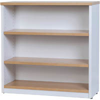 oxley bookcase 3 shelf 900 x 315 x 900mm oak/white