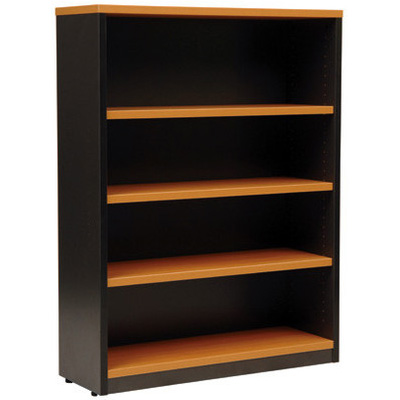Image for OXLEY BOOKCASE 4 SHELF 900 X 315 X 1200MM BEECH/IRONSTONE from Office Products Depot