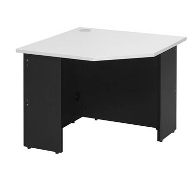 Image for OXLEY CORNER WORKSTATION UNIT 900 X 900 X 600MM WHITE/IRONSTONE from OFFICEPLANET OFFICE PRODUCTS DEPOT