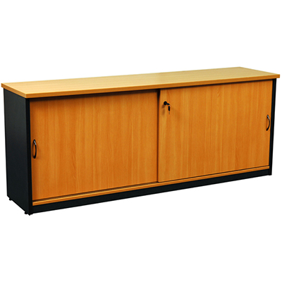Image for OXLEY CREDENZA 1200 X 450 X 730MM BEECH/IRONSTONE from Office Products Depot Gold Coast