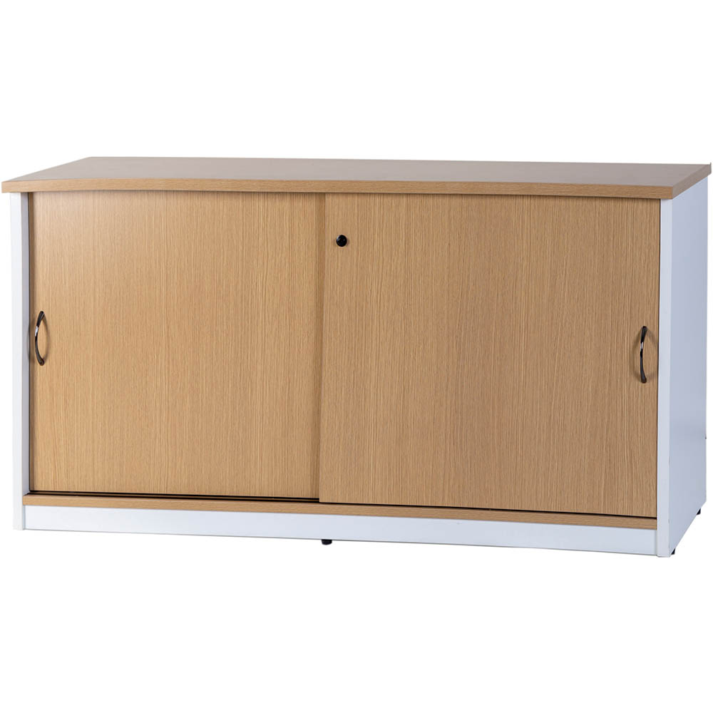 Image for OXLEY CREDENZA 1500 X 450 X 730MM OAK/WHITE from Office Products Depot