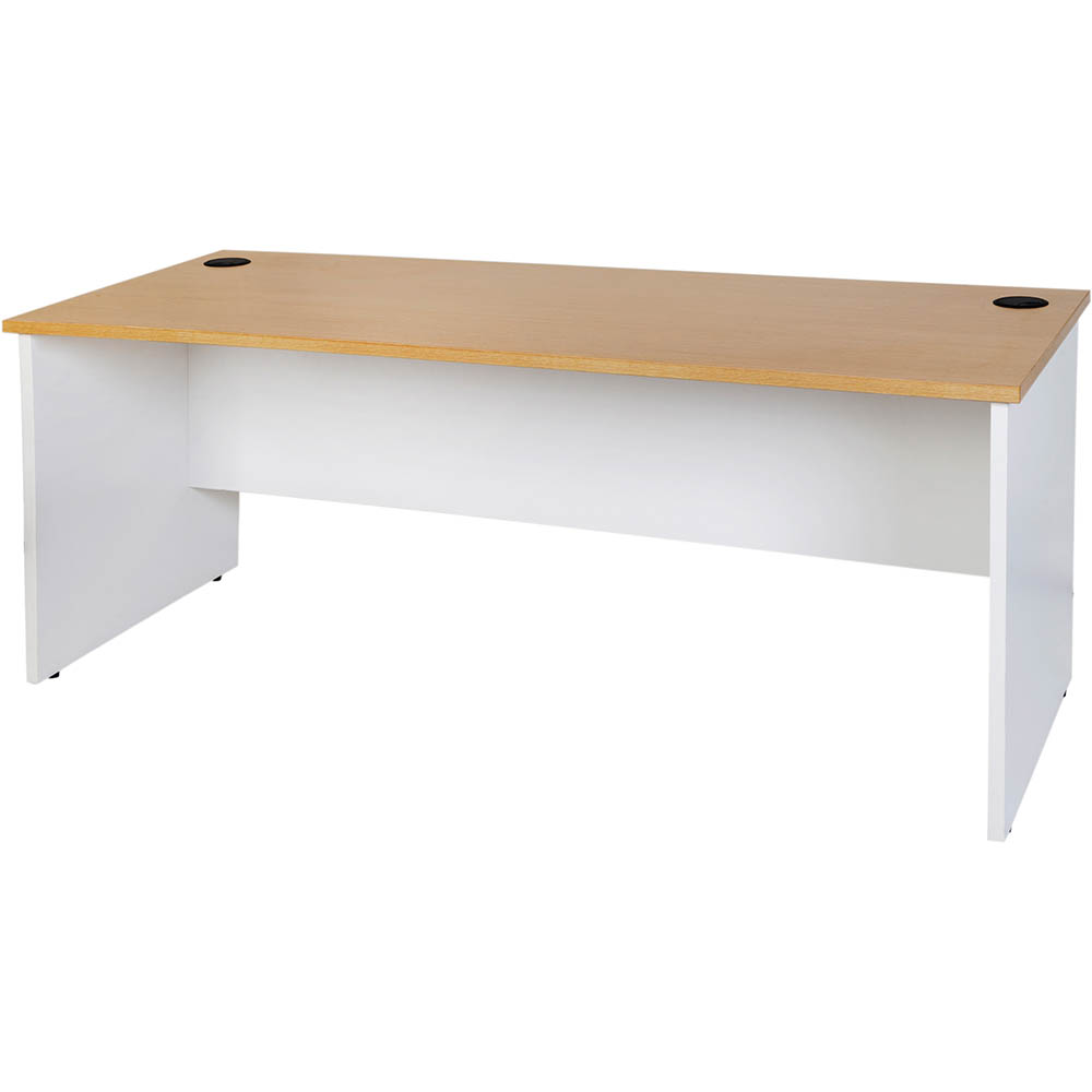 Image for OXLEY DESK 1500 X 750 X 730MM OAK/WHITE from Office Products Depot