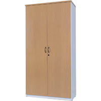 oxley full door storage cupboard 900 x 450 x 1800mm oak/white