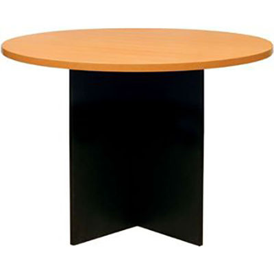 Image for OXLEY ROUND MEETING TABLE 900MM DIAMETER BEECH/IRONSTONE from MOE Office Products Depot Mackay & Whitsundays