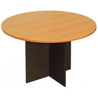 oxley round meeting table 1200mm diameter beech/ironstone