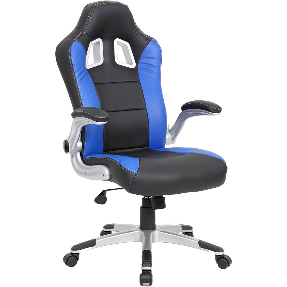 Image for XR8 FORMULA 1 GAMING CHAIR HIGH BACK ARMS BLUE/BLACK from Ross Office Supplies Office Products Depot