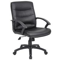 star executive chair medium back arms pu black