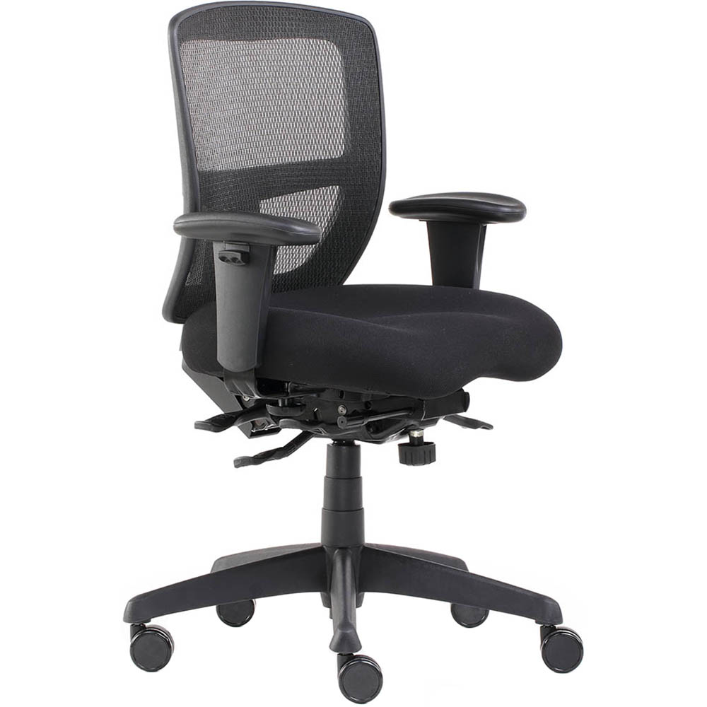 Image for MIAMI II SERENITY ERGONOMIC HIGH MESH BACK CHAIR ARMS BLACK from MOE Office Products Depot Mackay & Whitsundays
