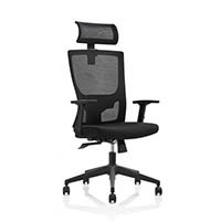 initiative pluto task chair high mesh back adjustable arms black