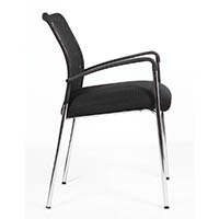 ys design orlando visitor chair 4 leg with arms 475 x 460 x 845mm black