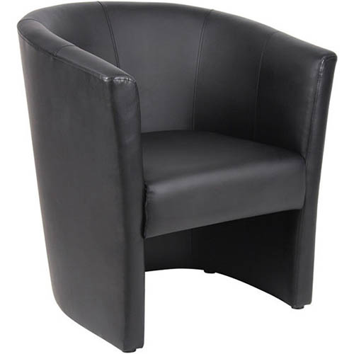 Image for YS DESIGN TUB CHAIR SINGLE PU BLACK from Ross Office Supplies Office Products Depot