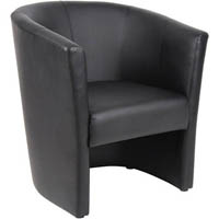 ys design tub chair single pu black