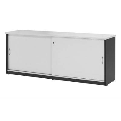 Image for OXLEY CREDENZA 1200 X 450 X 730MM WHITE/IRONSTONE from Ross Office Supplies Office Products Depot