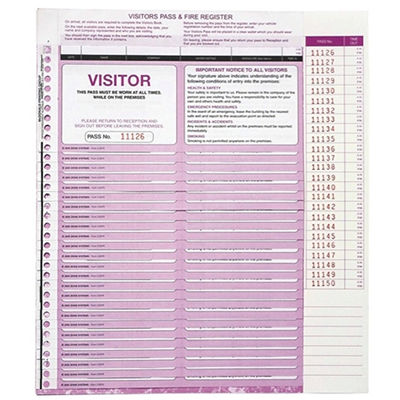 Image for ZIONS CORPORATE VISITORS PASS REFILL PACK 250 from Office Products Depot Gold Coast