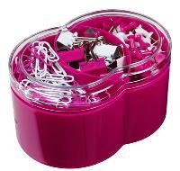 esselte wow pin and clips set pink and white asst