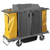 cleanlink room service cart with cabinet and 2 bags