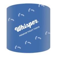 whisper premium 2ply 400 sheet toilet tissue wrapped carton 48