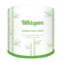 whisper bamboo fsc 2ply 330 sheet toilet tissue wrapped ctn 48