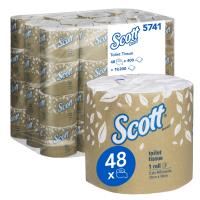 scott 5741 toilet tissue, white 2 ply, 400 sheets/roll, 48 rolls/case