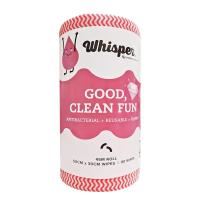 whisper red wipe roll heavy duty 90 wipes 50 x 30cm anti bacterial