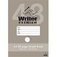 writer premium graph book 5mm squares 48 page a4