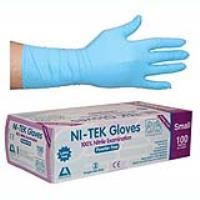 ni tek premium nitrile gloves long cuff powder free small box 100