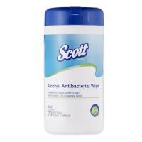 scott antibacterial wipe tub 75