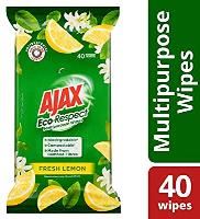 ajax multi purpose wipes lemon lime pk40 eco-respect anti bacterial