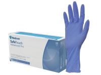 safetouch violet nitrile gloves medium long cuff box 100
